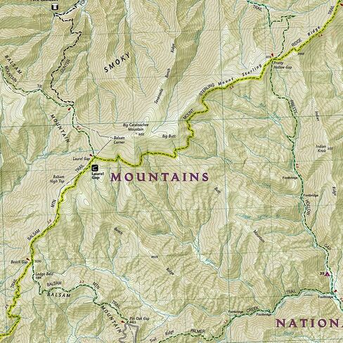Great Smoky Mountains National Park East: Clingmans Dome, Cataloochee Map (National Geographic Trails Illustrated Map, 317) in Saudi Arabia
