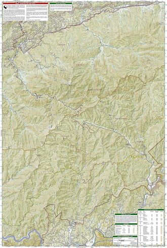 Great Smoky Mountains National Park East: Clingmans Dome, Cataloochee Map (National Geographic Trails Illustrated Map, 317) in Saudi Arabia