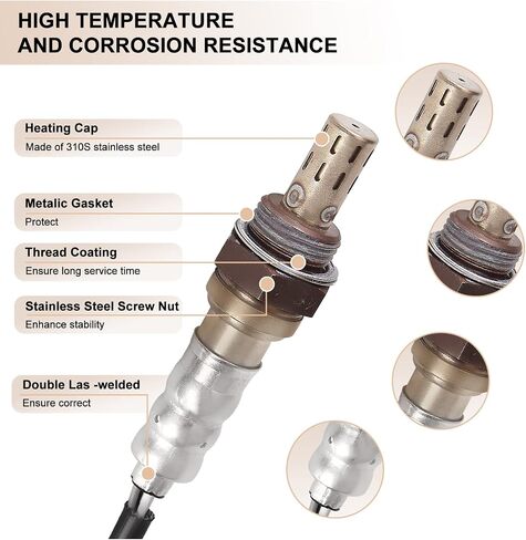 Oxygen O2 Sensor Upstream Downstream 234-4587 Replacement for Chry 300 Dodge Dakota Durango Nitro Dodge Ram 1500 2500 3500 Jeep Wrangler Grand Cherokee 56029049AA 2344587 in Kuwait