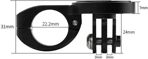Bike Computer Mount For Aero Bars - Aero Bar Bike Computer Mount For Garmin Edge, Aero Bar Computer Mount Compatible with Garmin GPS Bike Computer, Wahoo, Bryton, Cateye, GoPro Full Range & Flashlight in Saudi Arabia