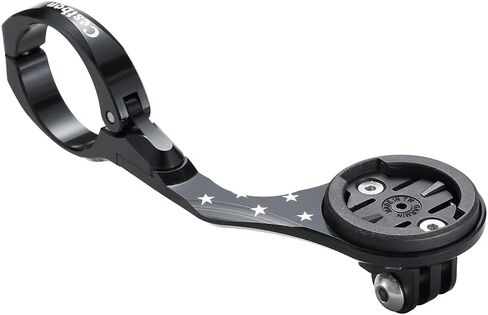 حامل كومبو أمامي للدراجة من أجل Garmin Edge Wahoo Elemnt&Bolt، مقود دراجة صغير من Bryton Rider Stages Dash Handlebar حامل كمبيوتر عالمي لـ Gopro، ضوء الدراجة (فضي أسود) in Saudi Arabia