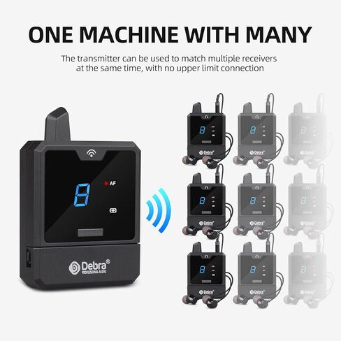 D Debra Audio ER-Mini UHF Portable Wireless in-Ear Monitor System with Monitoring Type for Stage, Band, Recording Studio, Musicians, Monitoring (Only 1 Receiver) in Kuwait