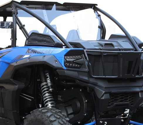 زجاج أمامي خلفي عالي التحمل من KIWI MASTER متوافق مع ملحقات Kawasaki Teryx KRX 1000 2020-2024 المقاومة للخدش in Kuwait