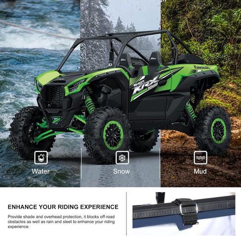 زجاج أمامي خلفي عالي التحمل من KIWI MASTER متوافق مع ملحقات Kawasaki Teryx KRX 1000 2020-2024 المقاومة للخدش in Kuwait