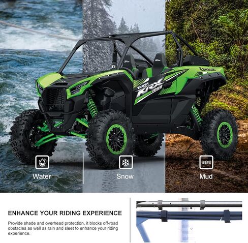KIWI MASTER Heavy Duty Full Windshield Compatible with 2020-2024 Kawasaki Teryx KRX 1000 Accessories Scratch Resistant in Kuwait