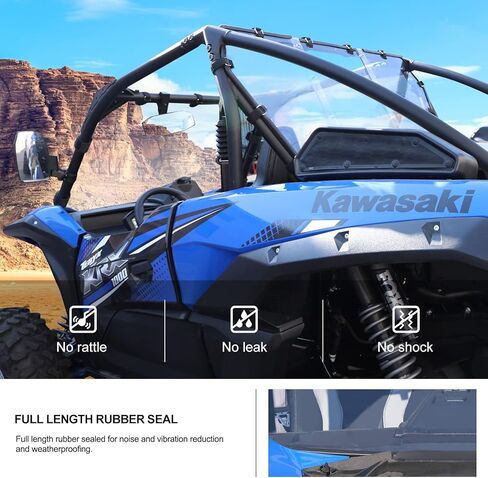 KIWI MASTER Heavy Duty Full Windshield Compatible with 2020-2024 Kawasaki Teryx KRX 1000 Accessories Scratch Resistant in Kuwait