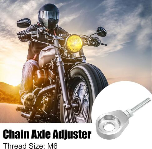 X AUTOHAUX 4 قطعة 12 مللي متر ضياء هول الأحمر الفضة لهجة المعادن العالمي سلسلة المحور الضابط الموتر للدراجات النارية in Saudi Arabia