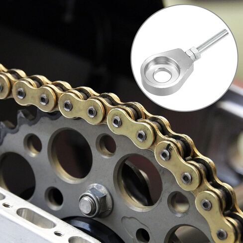 X AUTOHAUX 4 قطعة 12 مللي متر ضياء هول الأحمر الفضة لهجة المعادن العالمي سلسلة المحور الضابط الموتر للدراجات النارية in Saudi Arabia