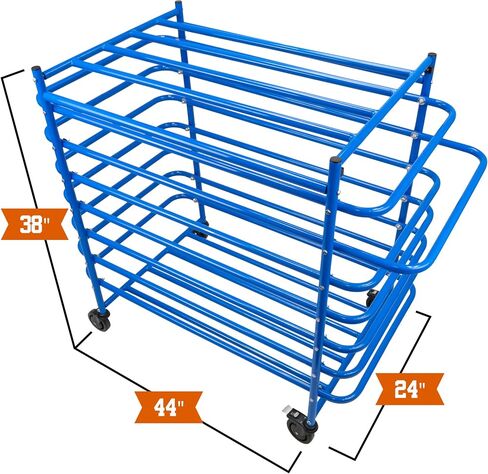 Crown Sporting Goods Metal Sports Ball Cage - Multi-Sport Steel Frame Ball Locker with Caster Wheels and Lock in Saudi Arabia
