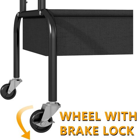 Basketball Rack, Rolling Basketball Shooting Training Stand,Garage Sport Equipment Storage, 4 Tier Ball Organizer Holder with 3 Nasket and Wheels for Basketballs Footballs Volleyball,Black in Kuwait