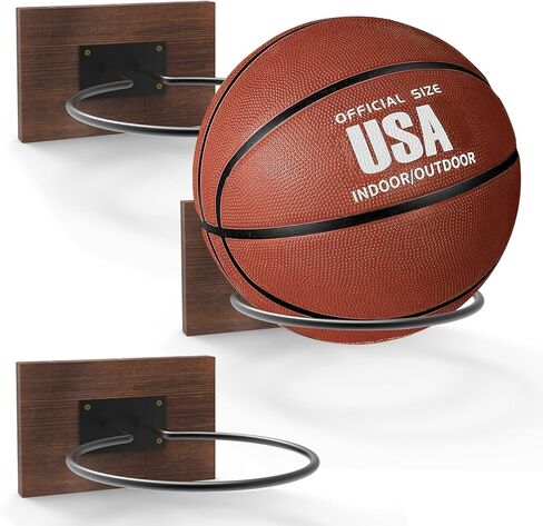 3 قطع حامل كرة السلة على الحائط، حامل الكرة، منظمة حامل الكرة، ديكور غرفة كرة السلة، حامل الكرة عرض تخزين لكرة السلة وكرة القدم وكرة القدم الطائرة وديكور غرفة الأولاد in Kuwait