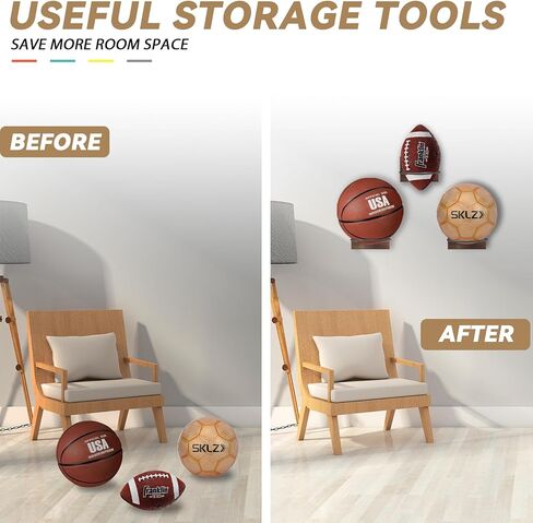 3 قطع حامل كرة السلة على الحائط، حامل الكرة، منظمة حامل الكرة، ديكور غرفة كرة السلة، حامل الكرة عرض تخزين لكرة السلة وكرة القدم وكرة القدم الطائرة وديكور غرفة الأولاد in Kuwait