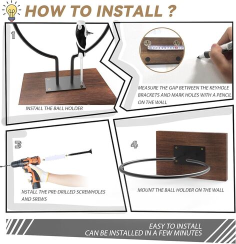 3 قطع حامل كرة السلة على الحائط، حامل الكرة، منظمة حامل الكرة، ديكور غرفة كرة السلة، حامل الكرة عرض تخزين لكرة السلة وكرة القدم وكرة القدم الطائرة وديكور غرفة الأولاد in Kuwait