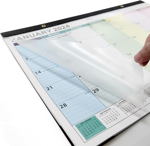 تقويم مكتب 2024-2025 (يناير 2024 - يونيو 2025) - 17 بوصة × 12 بوصة، يتضمن التخطيط الشهري والجدولة والعطلات، مثالي لتنظيم الجدران في المنزل والمدرسة والمكتب، وغطاء من البولي بروبيلين وقابل للتمزيق in Kuwait