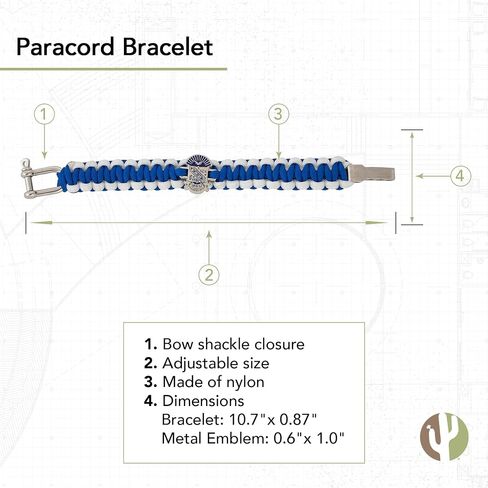 سوار Phi Beta Sigma Fraternity Silver Crest Paracord - حجم قابل للتعديل سيجما (باراكورد فضي) in Saudi Arabia