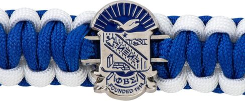 سوار Phi Beta Sigma Fraternity Silver Crest Paracord - حجم قابل للتعديل سيجما (باراكورد فضي) in Saudi Arabia