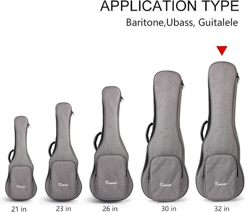 حقيبة Kmise Tenor Ukulele Gig مقاس 26 بوصة، حقيبة حمل ناعمة بحزام مزدوج مع 3 قطع in Saudi Arabia