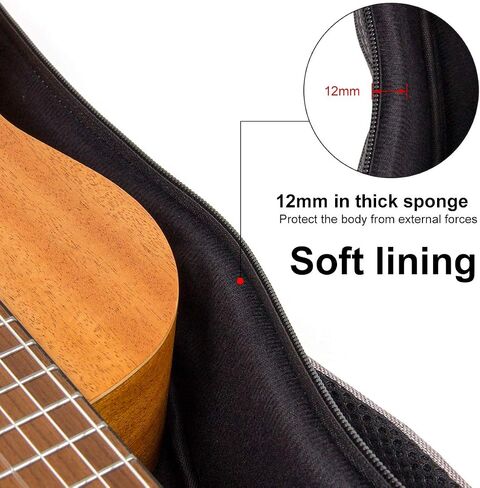 حقيبة Kmise Tenor Ukulele Gig مقاس 26 بوصة، حقيبة حمل ناعمة بحزام مزدوج مع 3 قطع in Saudi Arabia