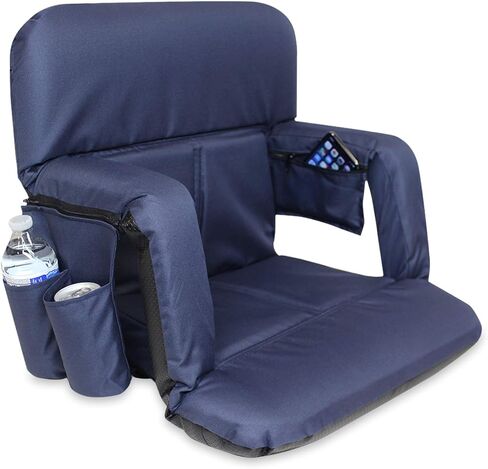 KHOMO GEAR Stadium Bleacher and Bench Seat Chair with Padded Reclining Cushion and Armrest and Carry Straps in Saudi Arabia