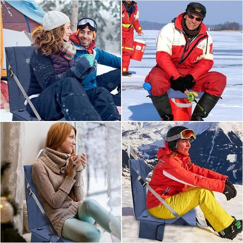 Heated Stadium Seat Cushion Pad Cordless Rechargeable 149F USB Battery Heated Bleacher Cushion Portable Heating Pad with Backrest Heating for Outdoor Camping, Fishing - 3 Heat Settings (NO Power Bank) in Saudi Arabia