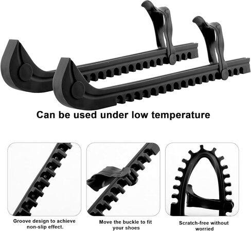 2 Pcs Ice Skate Guards Hockey Shoe Blade Covers Hockey Skates Blade Guards Ice Hockey Equipment with Adjustable Buckle for Figure Skates, Ice Skating, Hockey in Saudi Arabia