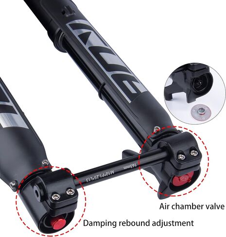 BOLANY Downhill Mountain Bike تعليق هوائي أمامي شوكة مزدوجة الكتف مقلوب سبائك الألومنيوم من خلال المحور تعزيز تباعد 15 * 110 مم شوكة مناسبة لفرامل القرص 26/27.5/29 بوصة إطار in Kuwait