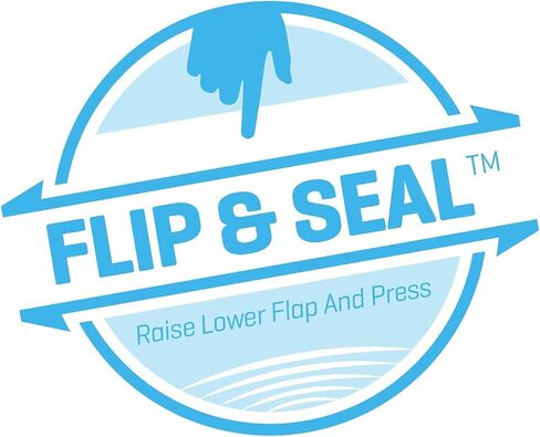 مظاريف أمان مزدوجة النافذة FLIP & SEAL 500#10 - للفواتير والبيانات والوثائق القانونية، ختم لاصق ذاتي الغلق، ملون للأمان، مقاس 4 ⅛ X 9 ½ - 24LB، عدد 500 (30110) in Kuwait