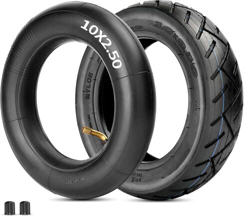 RUTU 10 × 2.50 إطار أو أنبوب داخلي ومجموعة إطارات بديلة للدراجات البخارية الكهربائية ذاتية التوازن الذكية، لوحة تحوم تناسب عجلات سكوتر 10 بوصة، 36 فولت، 48 فولت، 400 وات، 500 وات، 800 وات محرك محور in Saudi Arabia