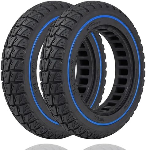 إطار مطاطي صلب 10x2.125، إطار بدون أنبوب 10x2/54-152 لـ Gotrax G4 GXL V2 Apex Hiboy S2 Pro Ninebot F25 F30 F40 F65 سكوتر كهربائي 10 بوصة 50/75-6.1 عجلات بديلة أمامية وخلفية للطرق الوعرة in Kuwait