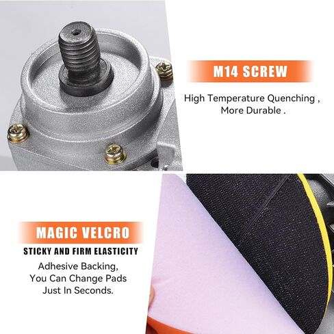 ملمع، شمع عازل قوي، ملمع دوار 7 سرعات مع لوحة دعم 6 بوصة و7 بوصة، ملمع دوار 1580 وات لتلميع السيارات، إزالة الشعر بالشمع، الصقل، الصنفرة in Kuwait