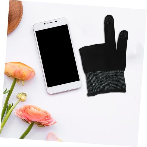 زوج واحد من قفازات مرساة ألعاب الهاتف المحمول بأكمام الإبهام، قفازات ألعاب الهاتف المحمول، قفازات أصابع الألعاب، قفازات أصابع للعبة، أكمام أصابع الألعاب، أكل الدجاج، ألياف فضية متقدمة in Kuwait