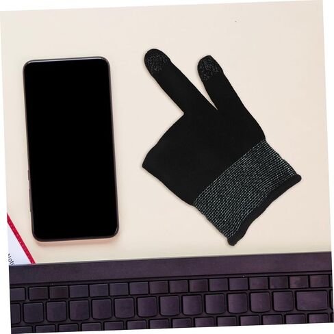 زوج واحد من قفازات مرساة ألعاب الهاتف المحمول بأكمام الإبهام، قفازات ألعاب الهاتف المحمول، قفازات أصابع الألعاب، قفازات أصابع للعبة، أكمام أصابع الألعاب، أكل الدجاج، ألياف فضية متقدمة in Kuwait