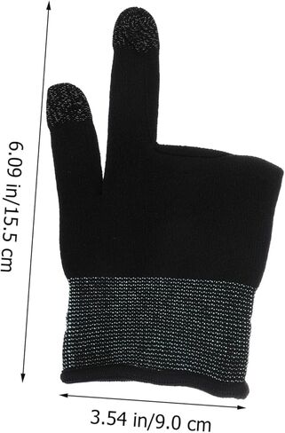 زوج واحد من قفازات مرساة ألعاب الهاتف المحمول بأكمام الإبهام، قفازات ألعاب الهاتف المحمول، قفازات أصابع الألعاب، قفازات أصابع للعبة، أكمام أصابع الألعاب، أكل الدجاج، ألياف فضية متقدمة in Kuwait