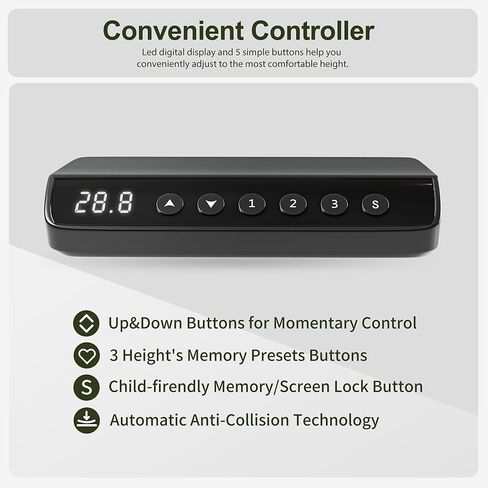 BANTI مكتب قائم كهربائي على شكل حرف L، مكتب وقوف بارتفاع قابل للتعديل 48 بوصة مع حامل شاشة، مكتب مكتب منزلي للجلوس مع سطح أبيض in Kuwait