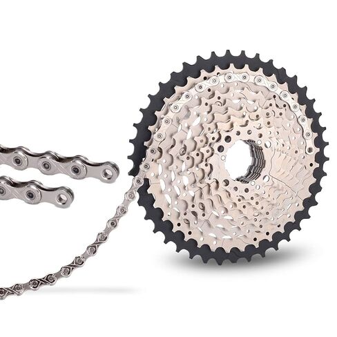 سلسلة دراجة 10 سرعات/9 سرعات - 116 وصلة - 1/2 × 11/128 بوصة - متوافقة مع Shimano/KMC/Campagnolo/SRAM لدراجات الطرق والجبال in Saudi Arabia