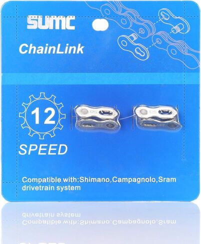 Inkesky 4 Pairs (2 Cards) Re-usable Quick Link for Bike Chains - Compatible with Shimano/KMC/Campagnolo/SRAM in Saudi Arabia