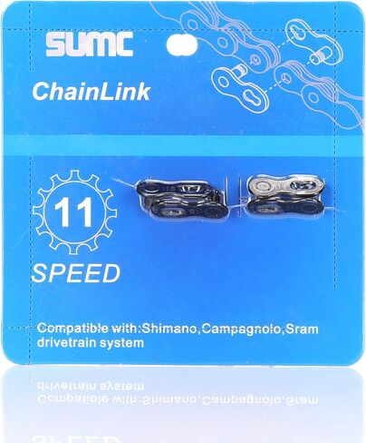 Inkesky 4 Pairs (2 Cards) Re-usable Quick Link for Bike Chains - Compatible with Shimano/KMC/Campagnolo/SRAM in Saudi Arabia