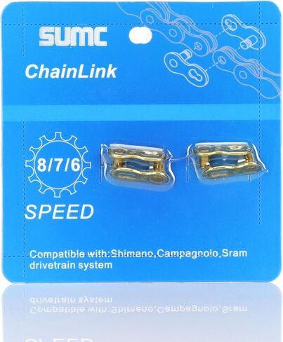 Inkesky 4 Pairs (2 Cards) Re-usable Quick Link for Bike Chains - Compatible with Shimano/KMC/Campagnolo/SRAM in Saudi Arabia