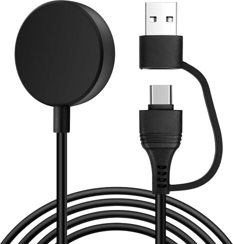 شاحن ساعة سامسونج USB A إلى USB C، متوافق مع ساعة سامسونج جالاكسي 6/6 كلاسيك/ 5/5 برو/4/4 كلاسيك/3/أكتيف 2/أكتيف (3.3) حزمة واحدة (1) in Saudi Arabia