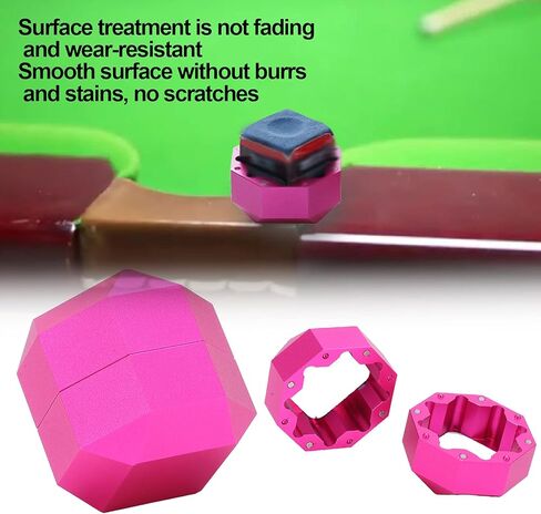 سبائك الألومنيوم جيب البلياردو الطباشير حامل، مثمنة حوض سباحة صغير جديلة تلميح الطباشير حامل عالمي طبقتين جديلة الطباشير صندوق in Kuwait