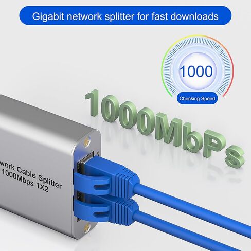 موزع إيثرنت 1 إلى 2 عالي السرعة 1000 ميجابت في الثانية، محول جيجابت إيثرنت 2 منفذ [جهازان للشبكات في وقت واحد]، موزع إنترنت موزع إيثرنت RJ45 لكابل Cat5/5e/6/7/8 in Kuwait