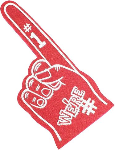 18 Inch We're Number 1 Finger Team Color Cheerleading Foam Hand Pompom for Sports in Saudi Arabia