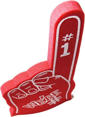 18 Inch We're Number 1 Finger Team Color Cheerleading Foam Hand Pompom for Sports in Saudi Arabia