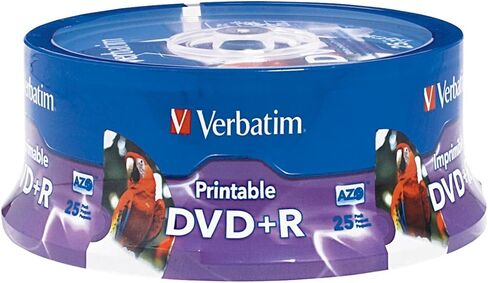 Verbatim DVD+R 4.7GB 16X White Inkjet Printable - 100pk Spindle in Saudi Arabia
