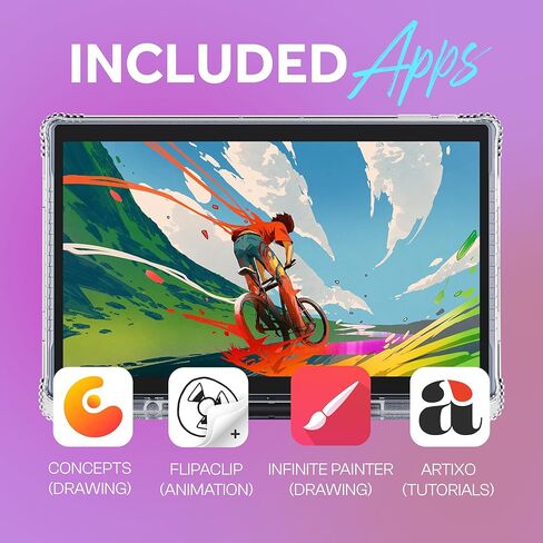 X14 Largest Standalone Drawing Tablet • No Computer Needed • Pro Drawing Apps & Tutorials • 14 Inch Screen • Stylus Pen • Portable • Best Gift for a Digital Graphic Artist • PX14 in Saudi Arabia