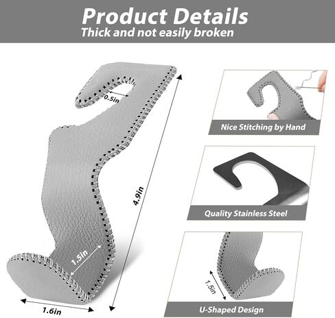 Purse Hook for Car, Car Purse Holder Headrest Hook Vehicle Leather Storage Hook for Hanging Purses and Bags, 2 Pack Black in Kuwait