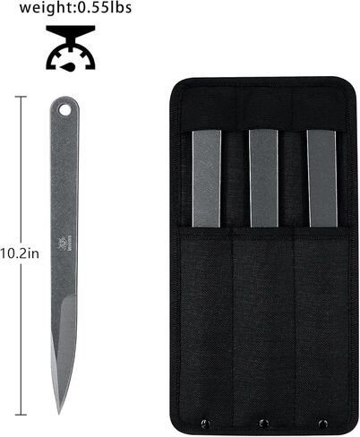 مجموعة رمي مقاس 10.2 بوصة مكونة من 9 قطع، تصميم كامل من الفولاذ المقاوم للصدأ، مع أغلفة من النايلون للترفيه والمنافسة in Kuwait