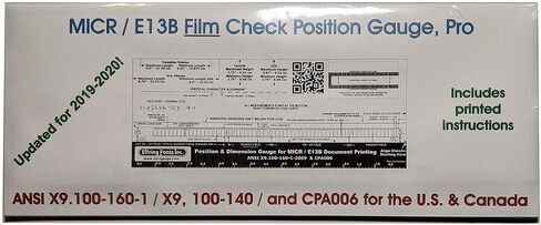 MICR Film Check Position Gauge, The Most Accurate E13B MICR Gauge for Cut Sheet, Rolls, or 3 per Page Checks. in Saudi Arabia