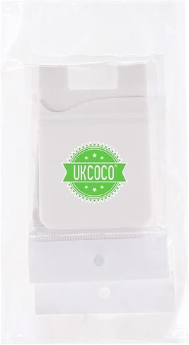 محفظة حامل بطاقات الهاتف الخلوي، 3 قطع، حافظة من السيليكون ذاتية اللصق رفيعة للغاية لبطاقة الائتمان وبطاقة الهوية وجيب لهاتف iPhone وSamsung Huawei والهواتف الذكية الأخرى (أبيض) in Kuwait