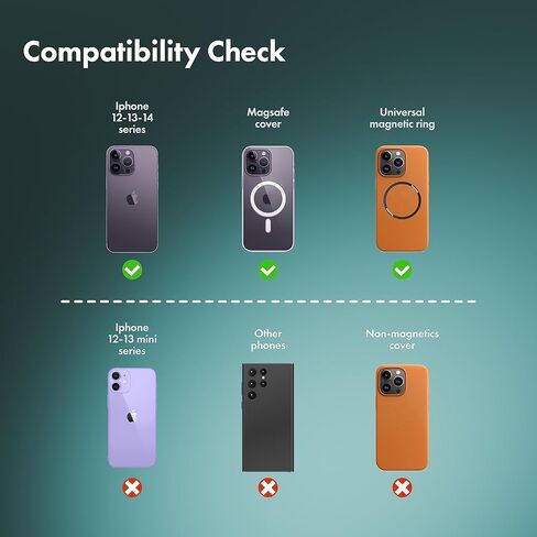 حامل محفظة Magsafe، محفظة Iphone 6 بطاقات، محفظة Mag Safe، محفظة مغناطيسية Iphone، Apple Wallet Magsafe، محفظة هاتف مغناطيسية، محفظة Iphone Magsafe، حلقة مغناطيسية، أسود in Kuwait